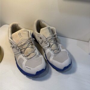 ON Running White and Blue Sneakers